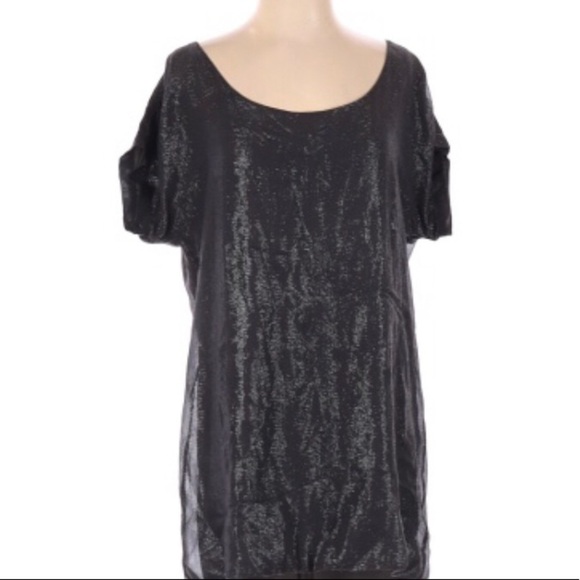 Rory Beca 100% Silk gray metallic Womans top RARE Size XS - Picture 1 of 13